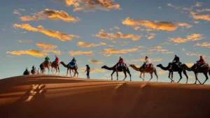 Morocco camel ride and night in Sahara desert camping