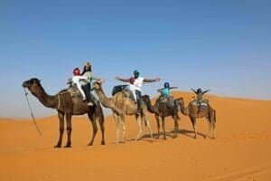 Morocco camel trekking  with kids